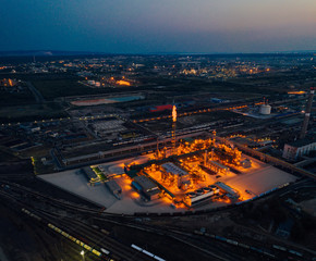 Night chemical factory
