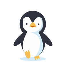 Cute Cartoon penguin  icon vector