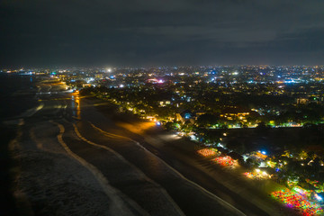 Bali beach night
