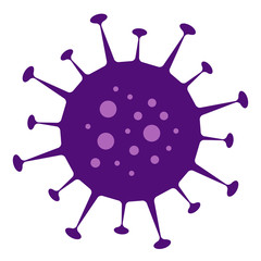 Corona virus Bacteria illustration on white background. Covid19 Vector icon.