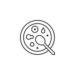 Petri Dish Analysis Icon. Vector Illustration