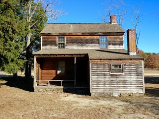 A historic house at Batsto Village, New Jersey in autumn