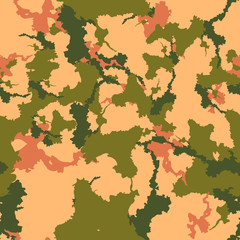 Oasis camouflage of various shades of orange and green colors