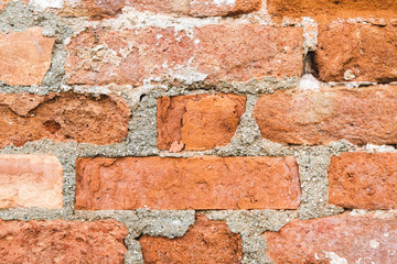 Modern red brick wall texture pattern background.