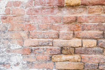 Modern red brick wall texture pattern background.