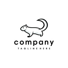 Squirrel logo vector design. Awesome a squirrel logo. A squirrel logotype.