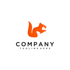 Fototapeta premium Squirrel logo vector design. Awesome a squirrel logo. A squirrel logotype.