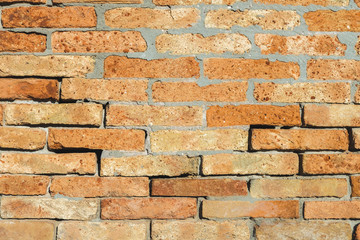 Modern red brick wall texture pattern background.