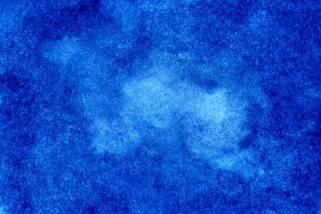 Blue abstract background. Watercolor hand drawn pattern. Abstract art hand paint. Original artwork. Gradient with splash texture. Romantic pattern