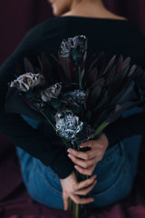 woman with a bouquet