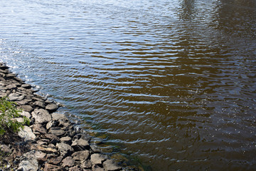 a river flowing peacefully and placidly.
Gyeongin Ara Waterway.