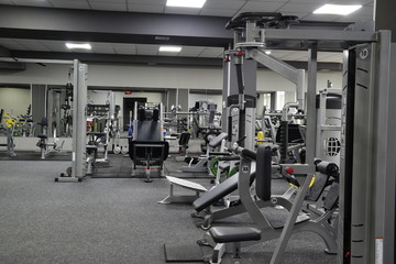 young man working out in gym