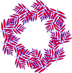 Template with Tropical leaves using doodle, hand drawn style. Nice simple elegant sketch for print, advertising, illustration. Optimistic, bright, fun, summer design. Space for text and image. Decore