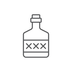 Poison bottle vector icon symbol isolated on white background
