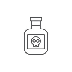 Poison bottle vector icon symbol isolated on white background