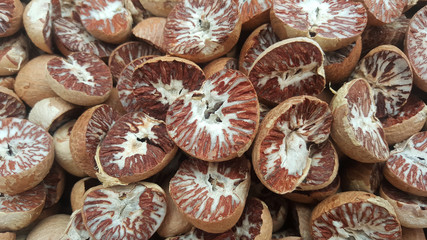 Close-Up DRIED BETEL NUTS OR ARECA NUTS