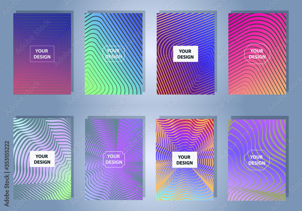 Poster colorful gradient pattern background, abstract geometric shape vector texture. сover graphic design,