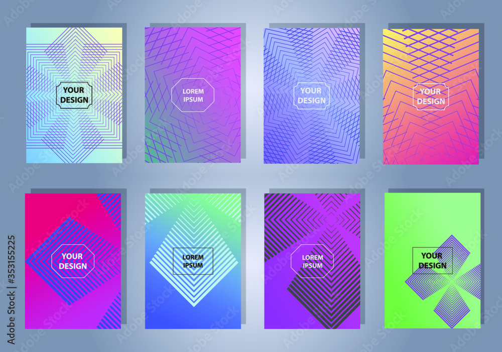 Poster colorful gradient pattern background, abstract geometric shape vector texture. сover graphic design,
