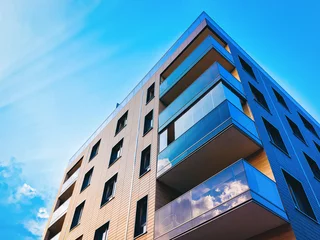 Foto op Plexiglas New modern apartment building exterior_4x3 © Roman Babakin