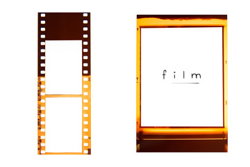  (35,120 mm.) film collections frame.With white space.film camera.