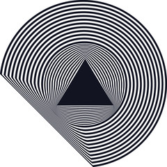 Naklejka premium Abstract geometric shape. Illusion art. Op Art.