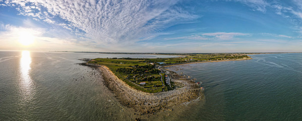 Vue aérienne plage d'Angoulins Charente Maritime France