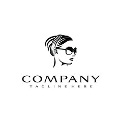 Fashion girl logo vector design. Awesome a fashion girl logo. A Fashion girl logotype.