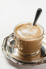 cup of coffee with milk