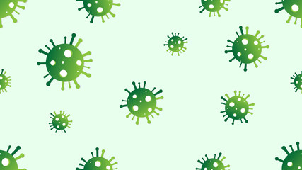 Background from bacteria. Virus. Seamless. Illustration. Coronavirus
