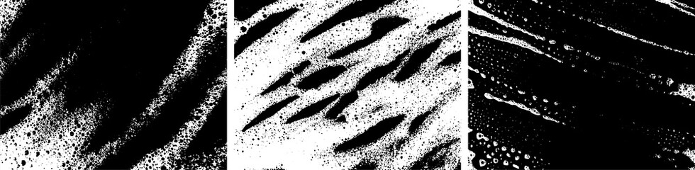 Soap grunge backgrounds. Foam textures set. Foam water. Soap bubble stains. Shampoo. Shaving cream. Bath. Laundry detergent. Cleaning. Washing.