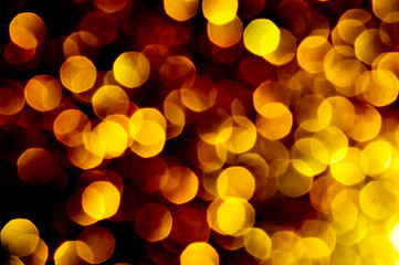 Orange-black bokeh lights