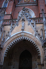 Obraz premium The Catholic Cathedral of St. John the Baptist in Wrocław, Poland. Gothic church with Neo-Gothic additions.