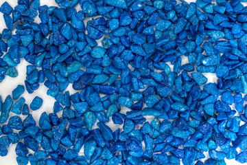 Blue stones on a white background