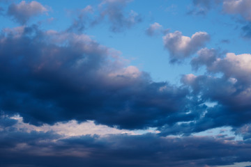 Naklejka na ściany i meble Clouds on the blue sky background