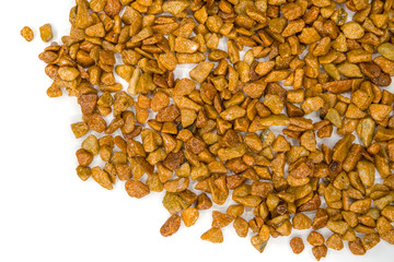 Orange stones on a white background