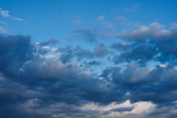 Clouds on the blue sky background