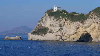 Leuchtturm Capo Miseno im Golf von Neapel