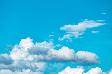 blue sky background with tiny clouds. panorama