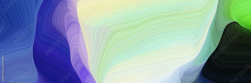 Poster elegant graphic background with midnight blue, light gray and slate blue color. abstract waves desig
