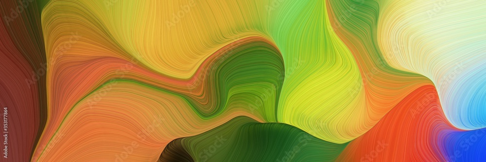 Poster elegant graphic background with bronze, dark slate gray and pastel gray color. smooth swirl waves ba