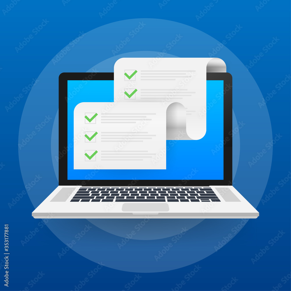 Poster clipboard with checklist icon. clipboard with checklist icon for web. vector illustration.