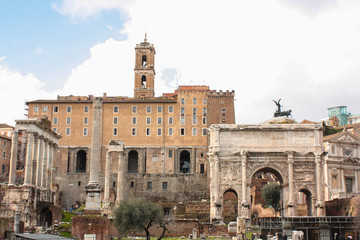 Ruins of the Palatine Hill, one of the most ancient parts of the city and has been called 
