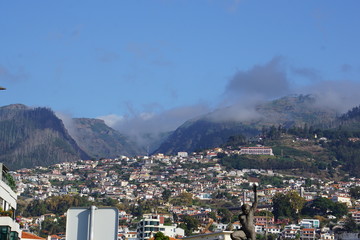 Funchal, view on the mountains