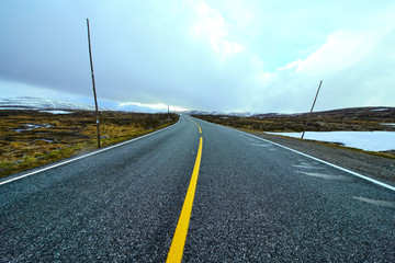 Empty road in nowhere
