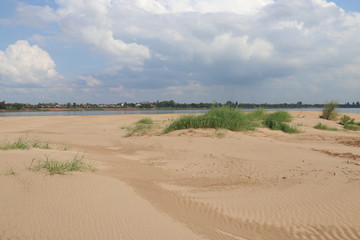 Dune de sable à Kratie, Cambodge	