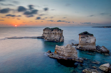 sunrise of seascapes in salento (Italy)