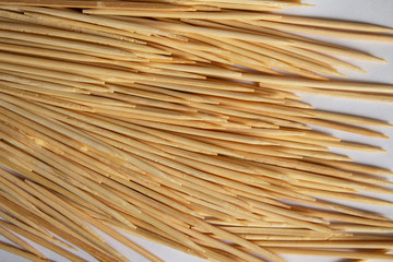 Texture of wooden toothpicks