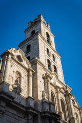 Fototapeta na wymiar Main facade of the Basilica of St Francis of Assisi facade, Old City Centre, Havana Vieja, Havana, Cuba