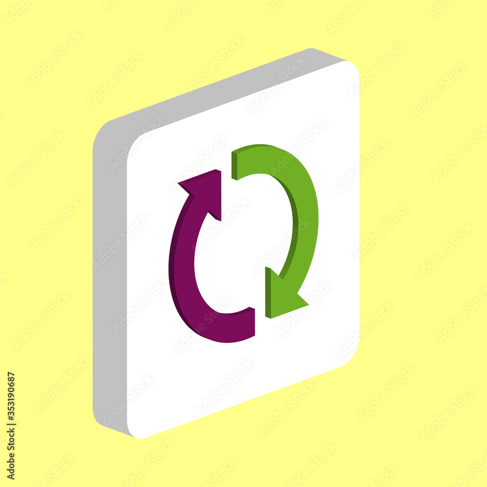 Poster rotation arrows computer symbol