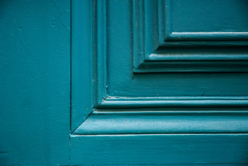 molduras de puerta azul turquesa